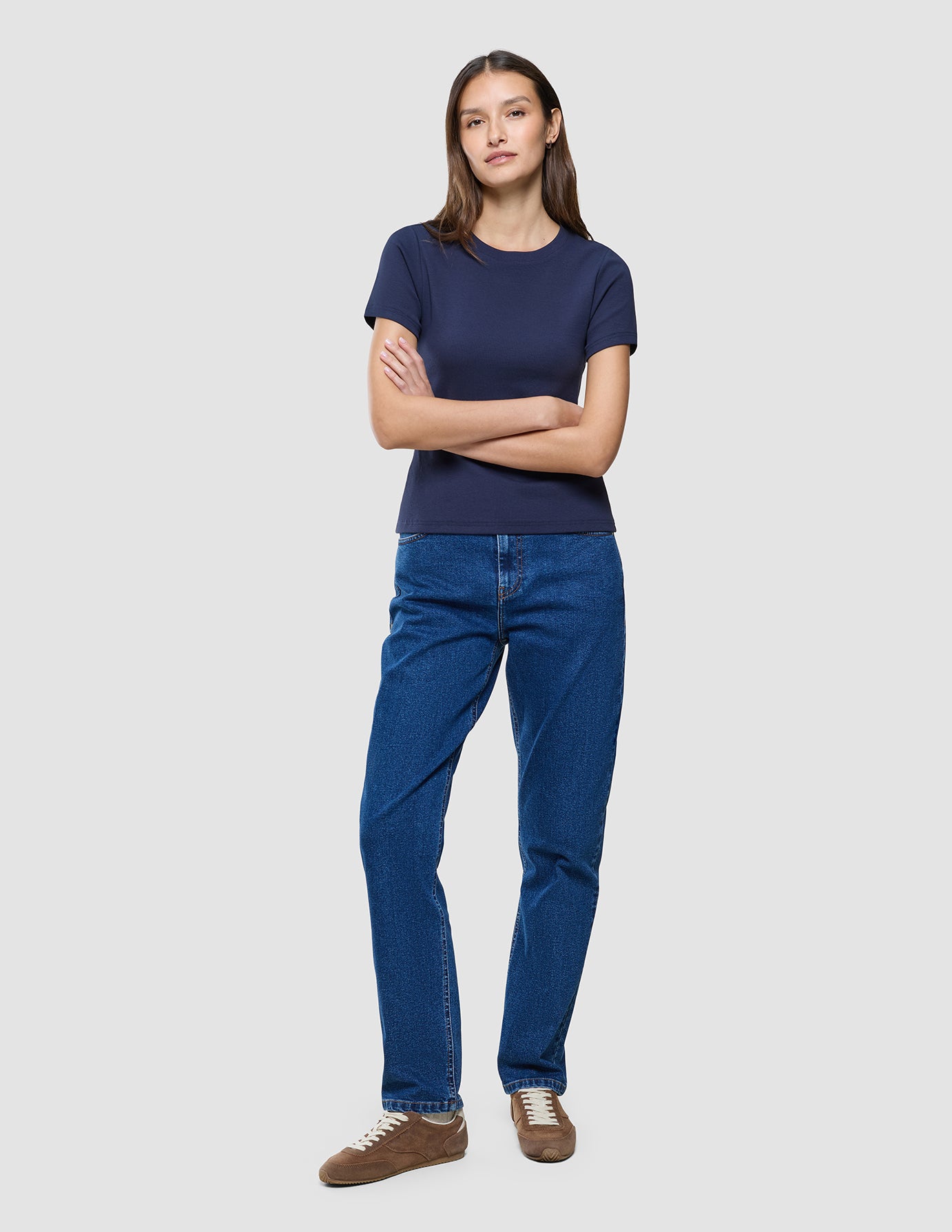 Women Rib T-Shirt Night Sky