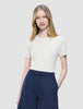 Women Rib T-Shirt Sandy Beige