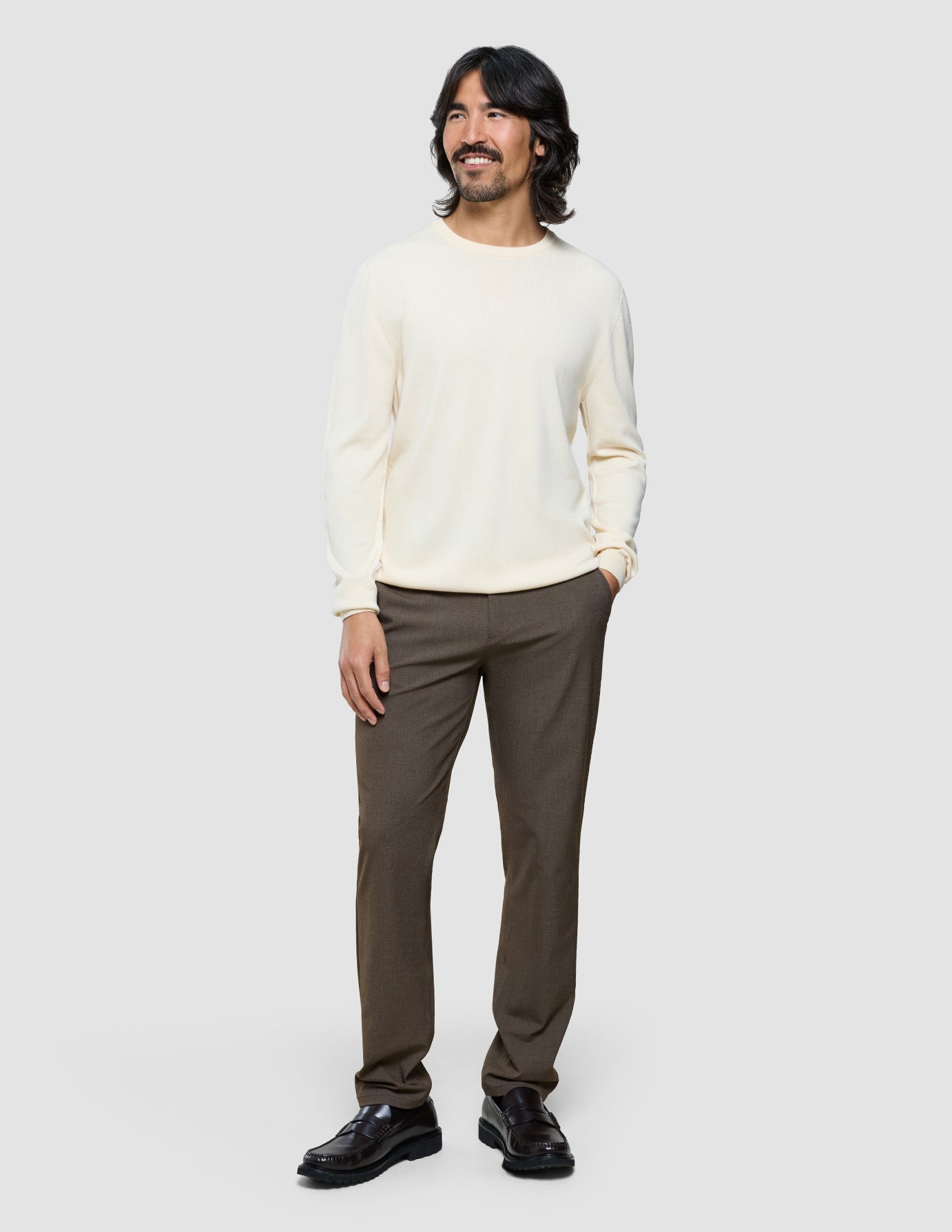 Seamless Core Knit Crewneck Birchwood