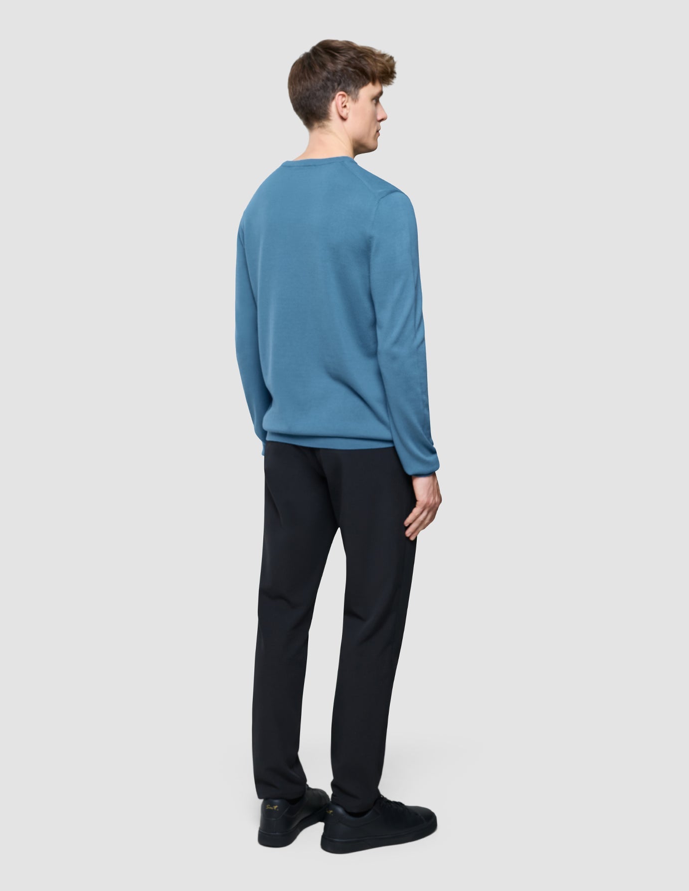 Seamless Core Knit Crewneck Blue Tide