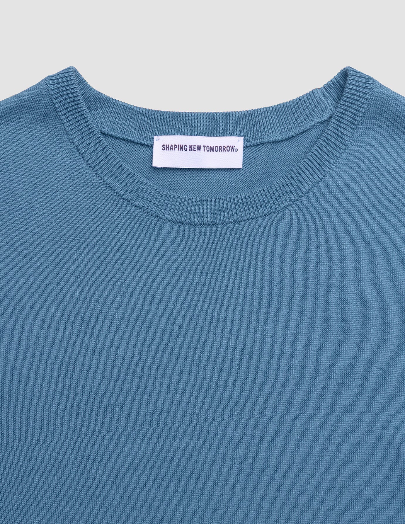 Seamless Core Knit Crewneck Blue Tide
