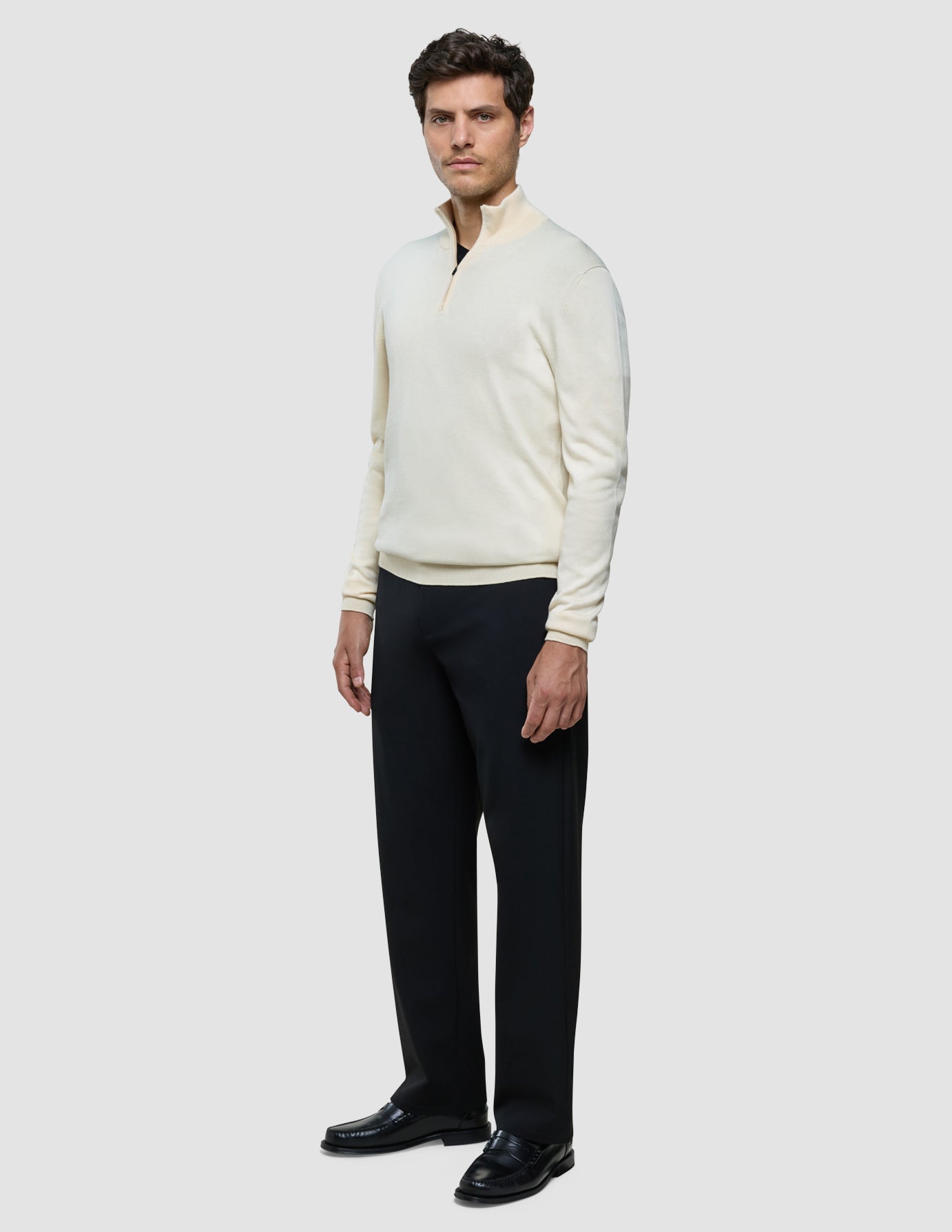 Seamless Core Knit Half Zip Birchwood