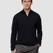 Seamless Core Knit Half Zip Black