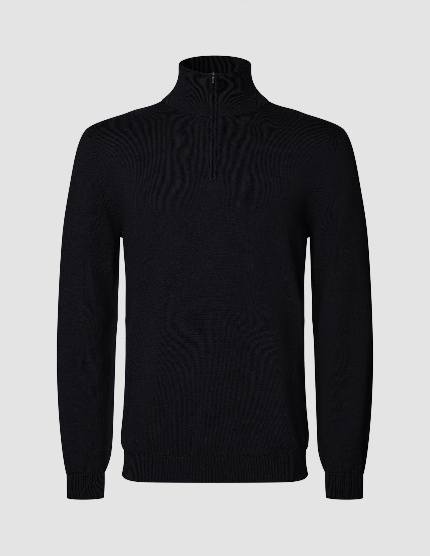 Seamless Core Knit Half Zip Black