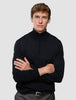Seamless Core Knit Half Zip Black