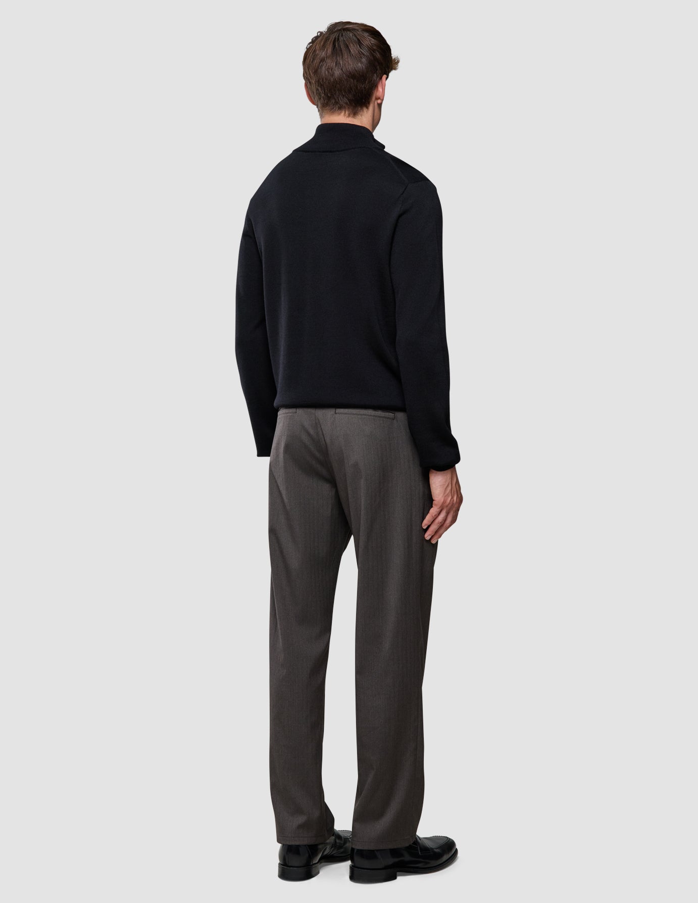 Seamless Core Knit Half Zip Black