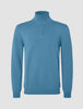 Seamless Core Knit Half Zip Blue Tide