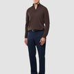 Seamless Core Knit Half Zip Dark Brown