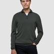 Seamless Core Knit Half Zip Green Night