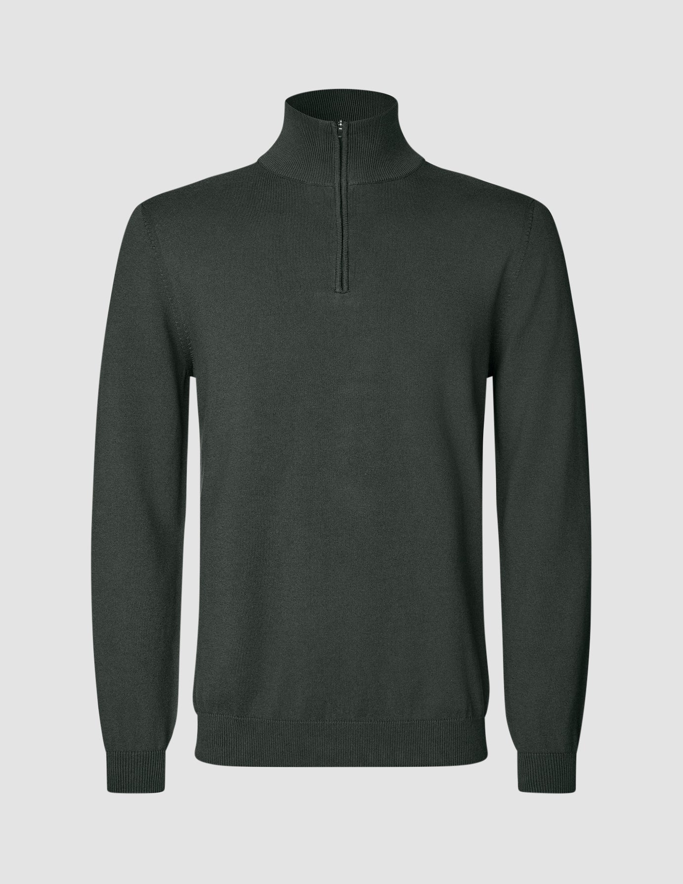 Seamless Core Knit Half Zip Green Night
