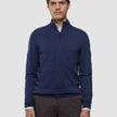 Seamless Core Knit Half Zip Dark Navy
