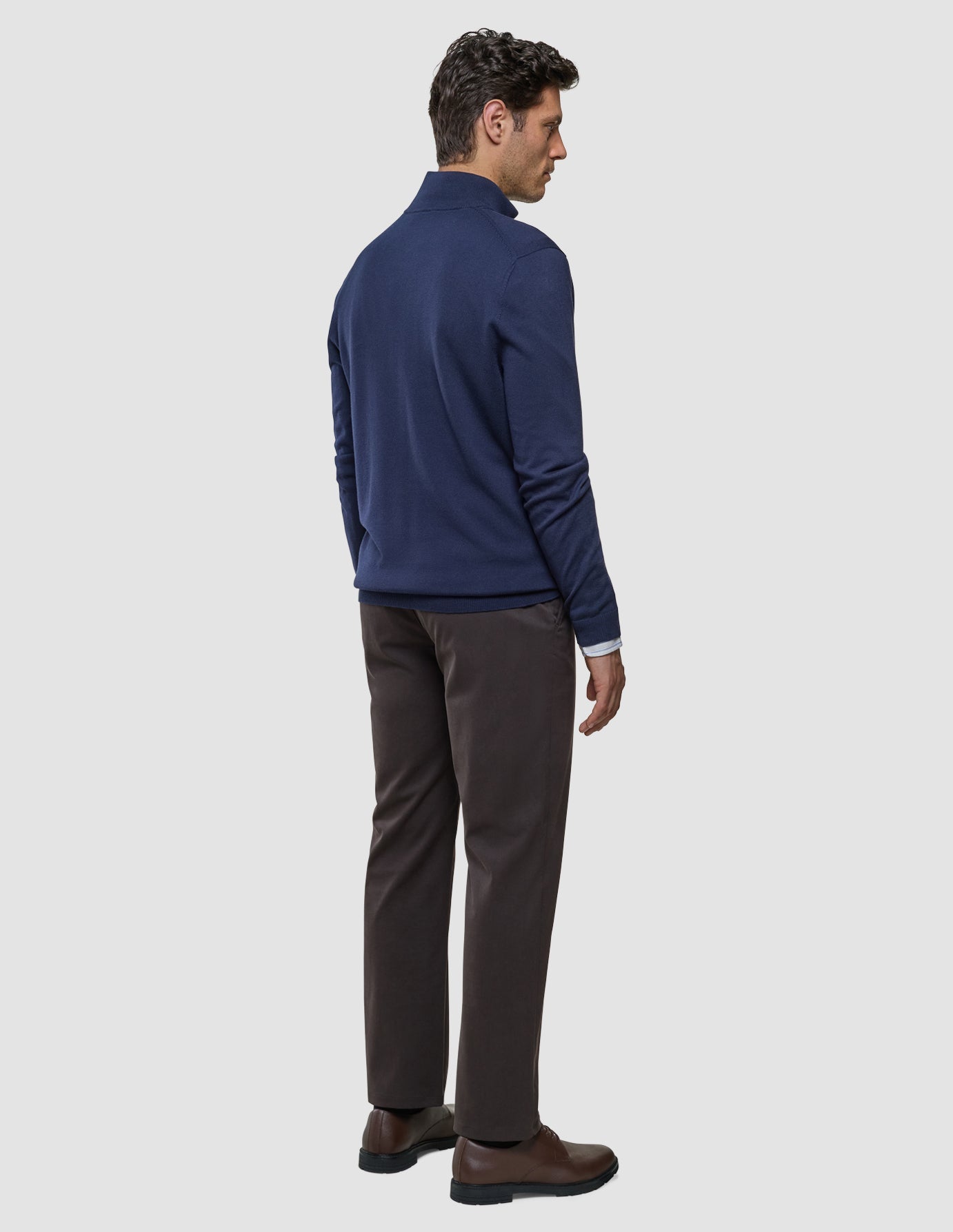 Seamless Core Knit Half Zip Dark Navy