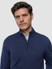 Seamless Core Knit Half Zip Dark Navy