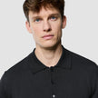 Seamless Core Knit Short Sleeve Polo Black