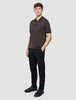 Seamless Core Knit Short Sleeve Polo Dark Brown