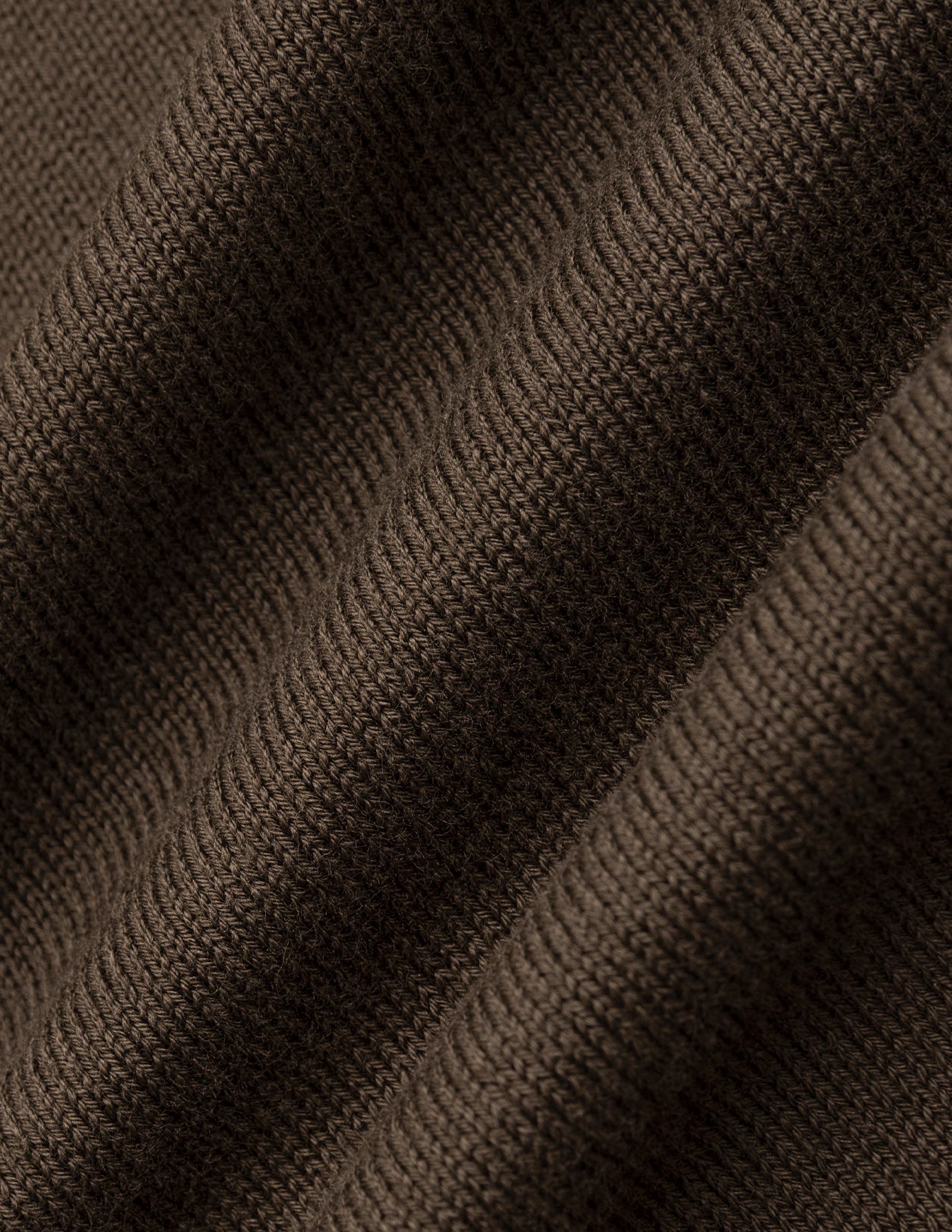 Seamless Core Knit Short Sleeve Polo Dark Brown