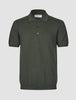 Seamless Core Knit Short Sleeve Polo Green Night
