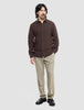 Seersucker Casual Shirt Dark Brown