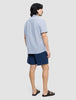 Seersucker Short Sleeve Shirt Navy Stripes