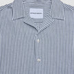Seersucker Short Sleeve Shirt Navy Stripes