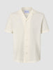 Seersucker Short Sleeve Shirt Off White