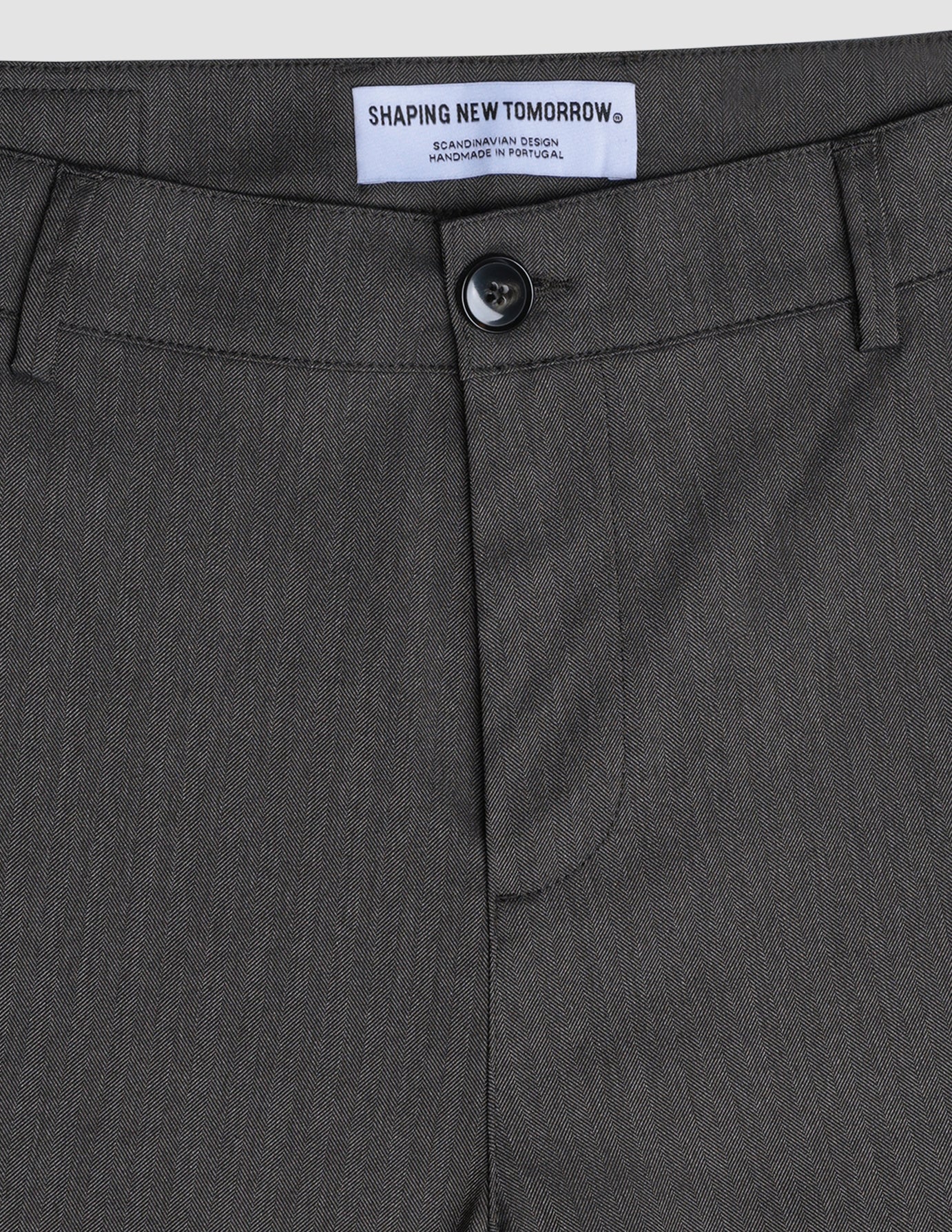 Siena Pants Relaxed Fit Herringbone Dark Brown