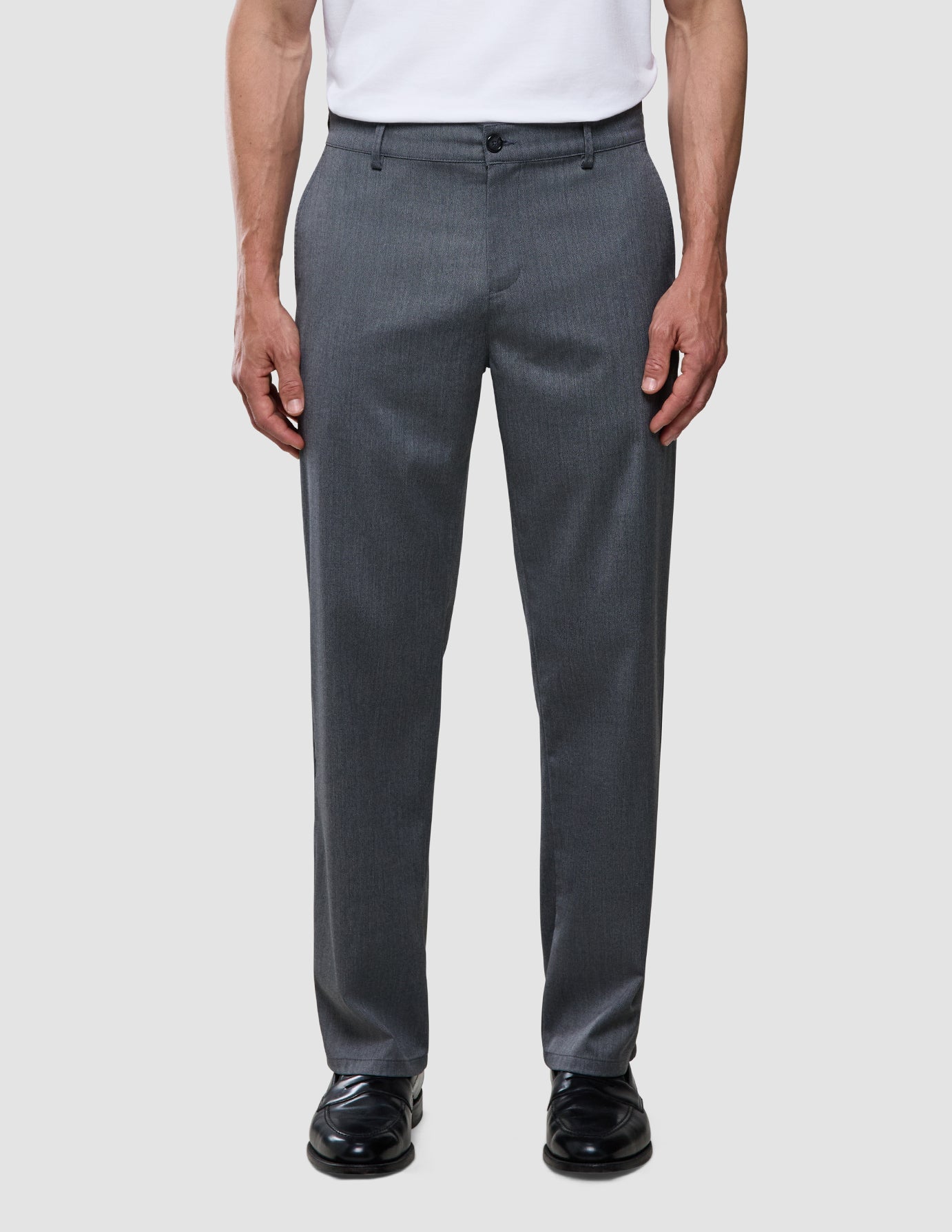 Siena Pants Relaxed Fit Herringbone Grey