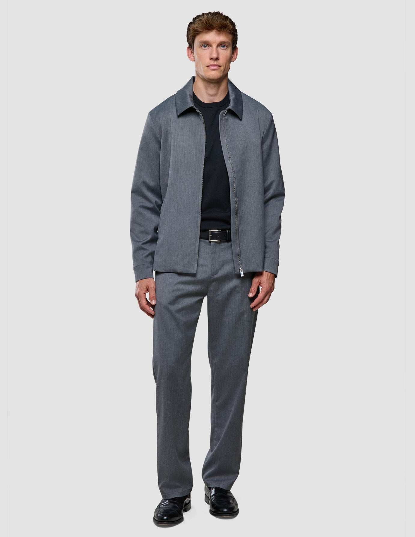 Siena Pants Relaxed Fit Herringbone Grey