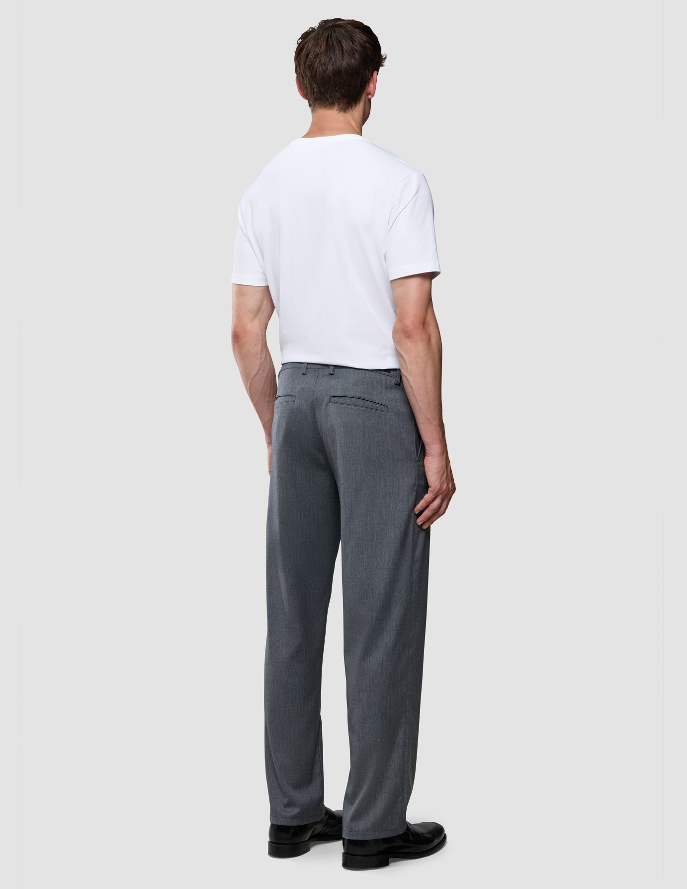Siena Pants Relaxed Fit Herringbone Grey