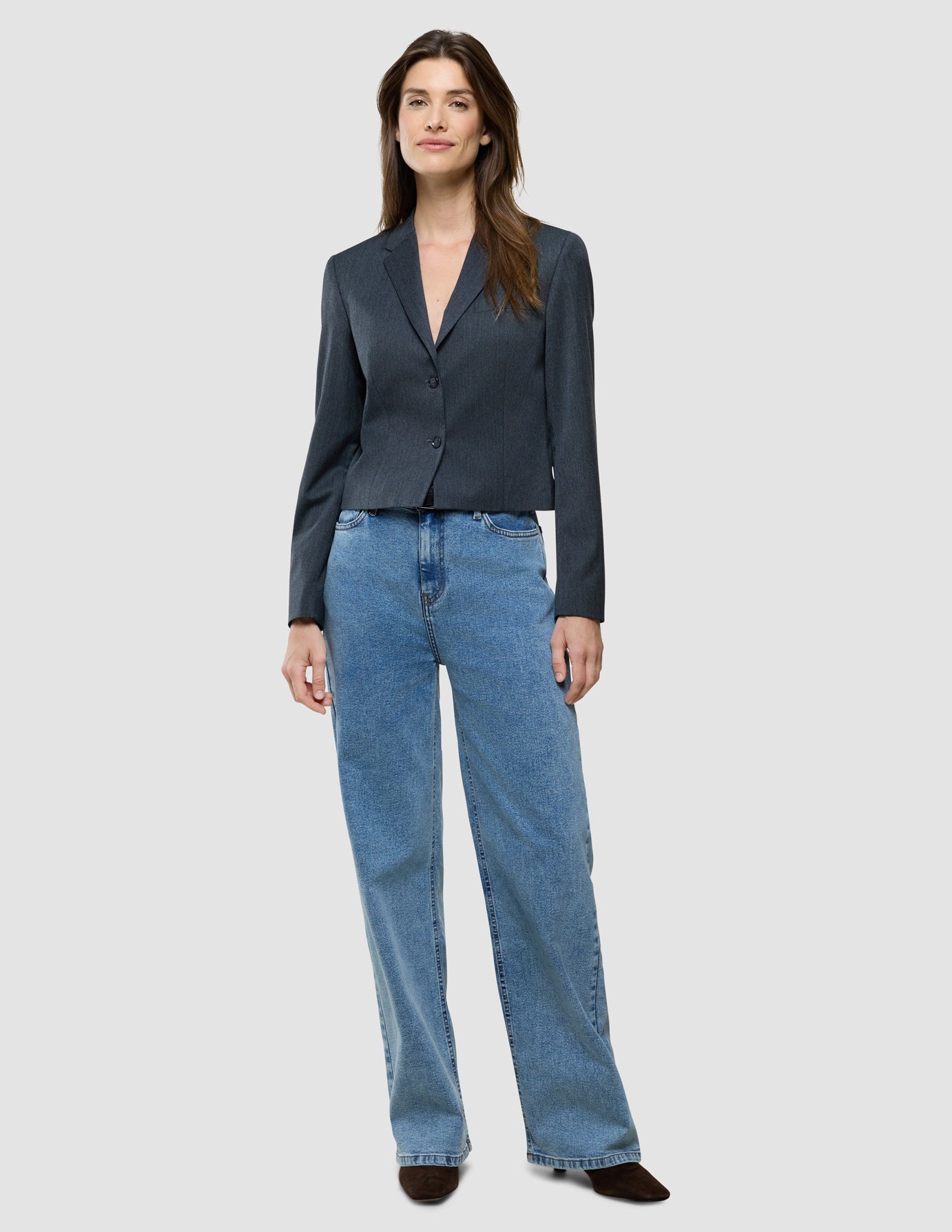 Women Skye Short Blazer Charcoal Melange