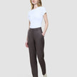 Women Skye Pants Tapered Dark Chestnut Melange