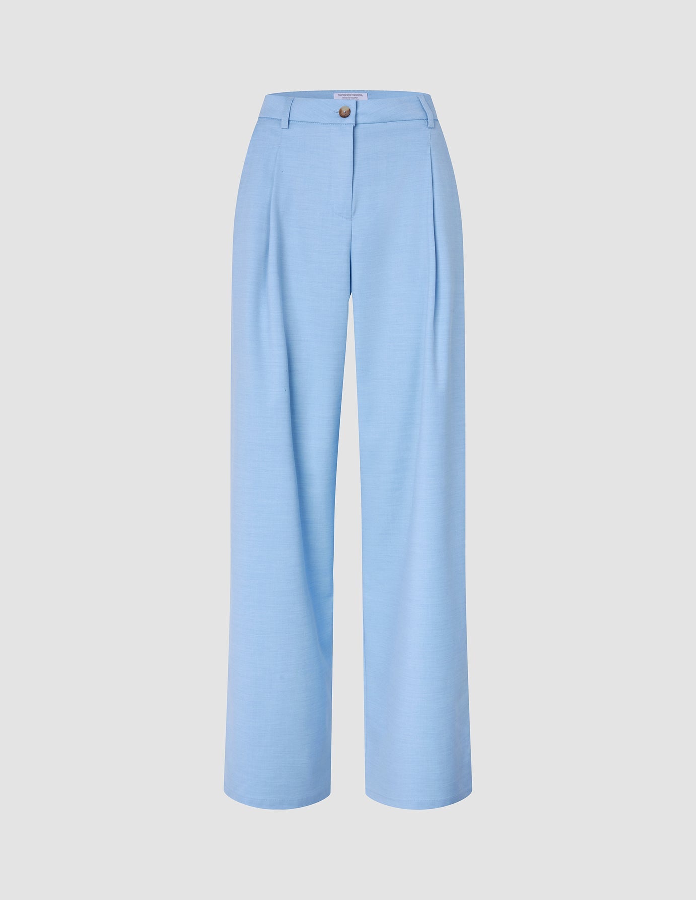 skye set blue haze short sleeved blazer wide pants