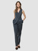 Women's Skye Long Vest Charcoal Melange