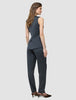 Women's Skye Long Vest Charcoal Melange