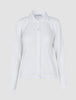 Women Structured Polo Long Sleeve Off White