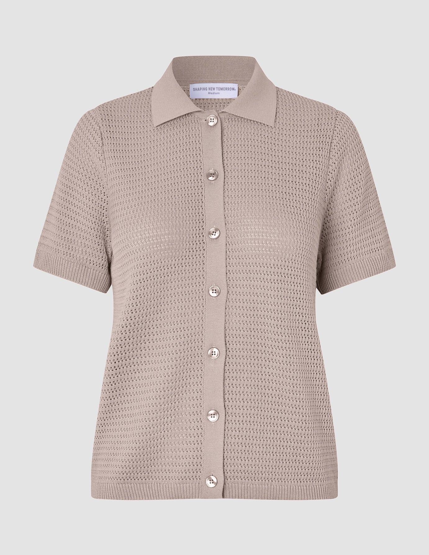 Women Structured Polo Sandy Beige
