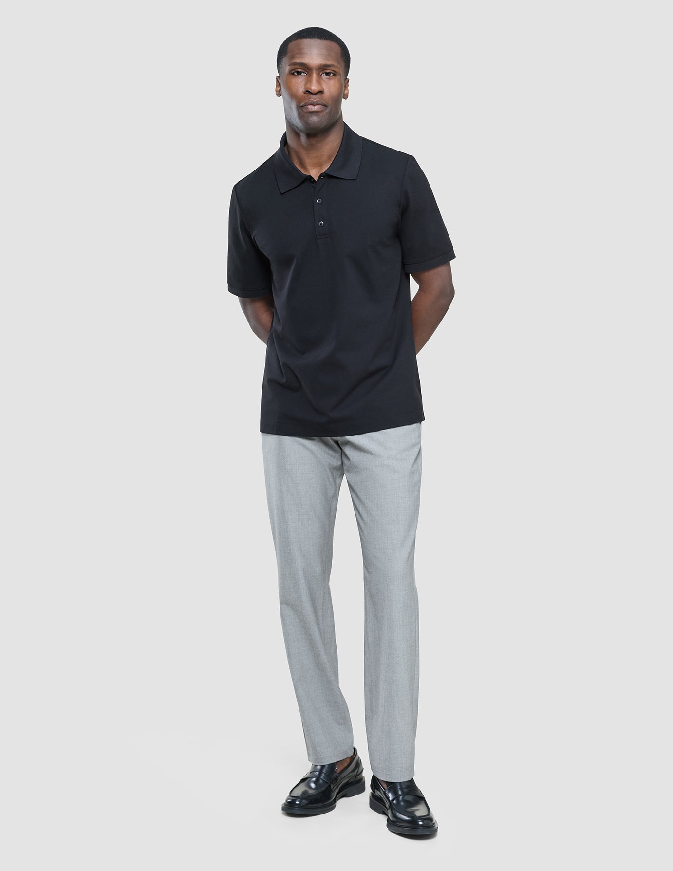 Tech Linen Elastic Pants Charcoal