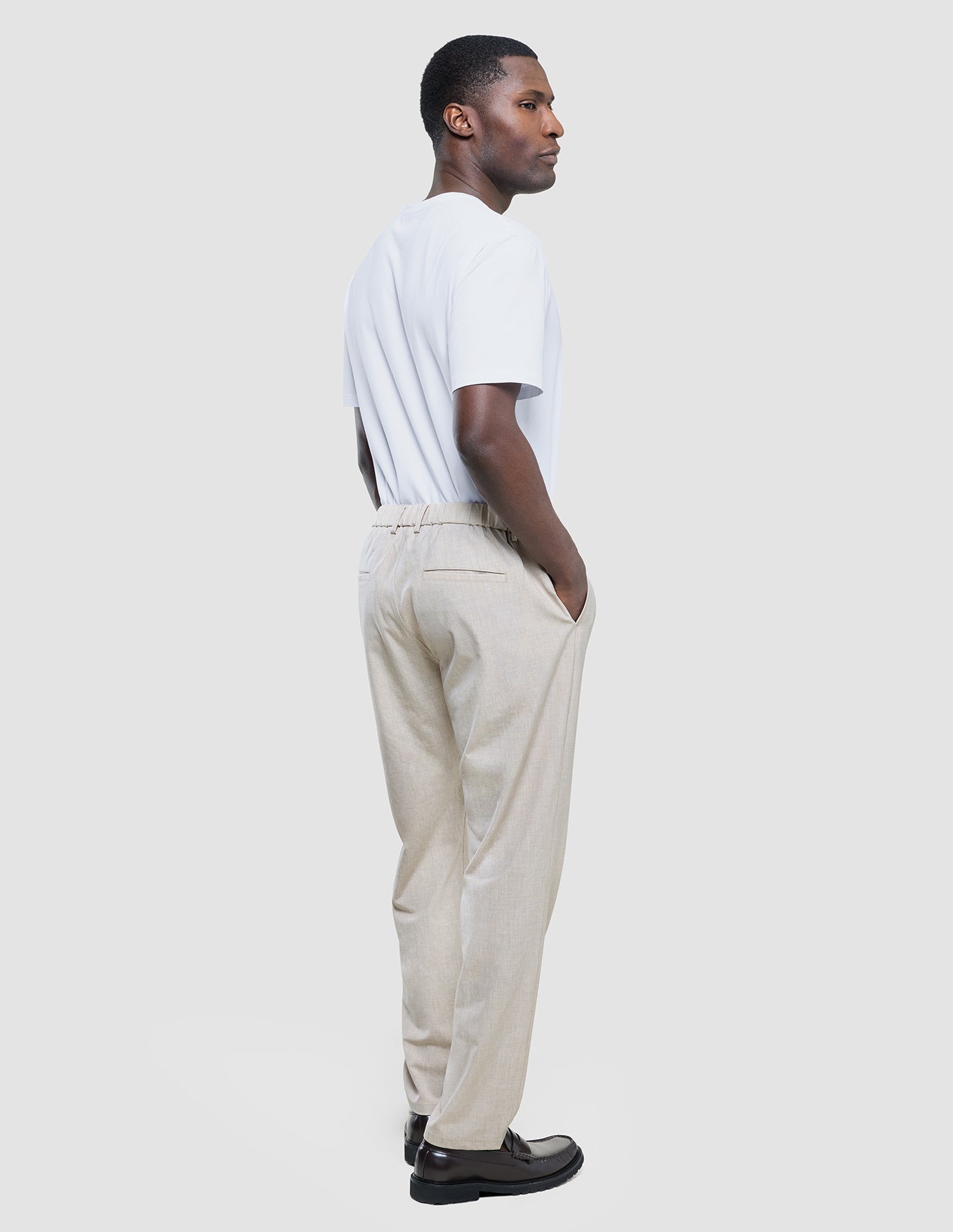 Tech Linen Elastic Pants Sandshell