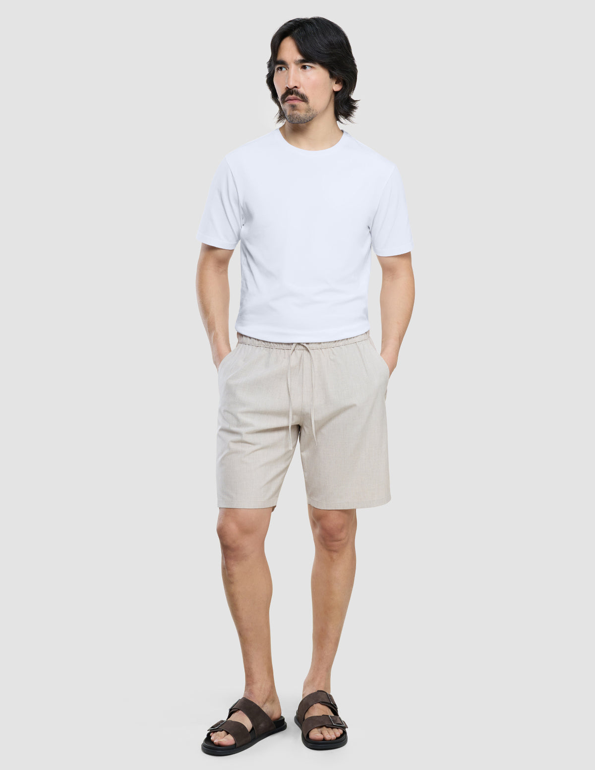 40 Sandshell Tech Linen Elastic Shorts Sandshell