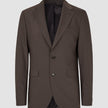 Tech Wool Blazer Dark Cocoa Brown Slim