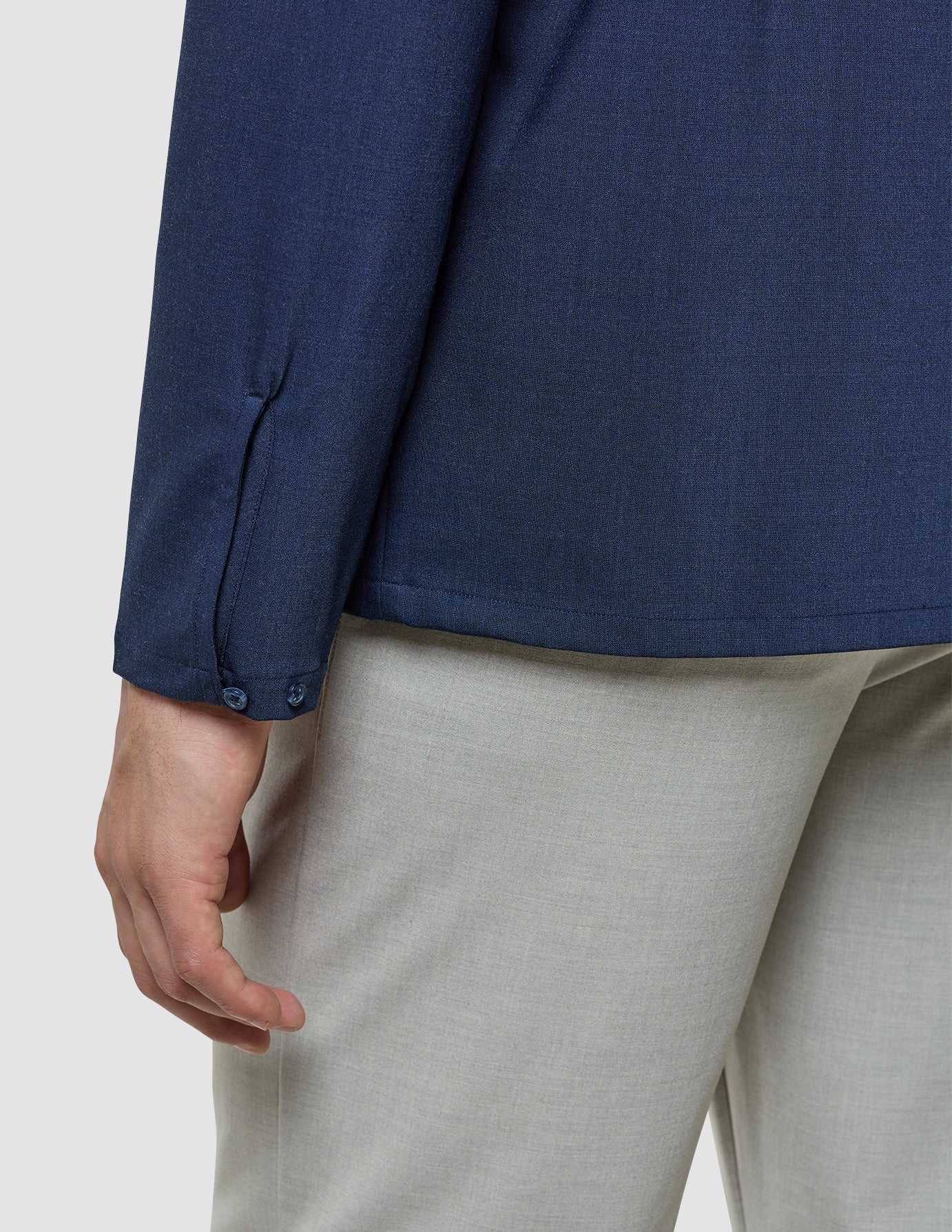 Tech Wool Overshirt Navy
