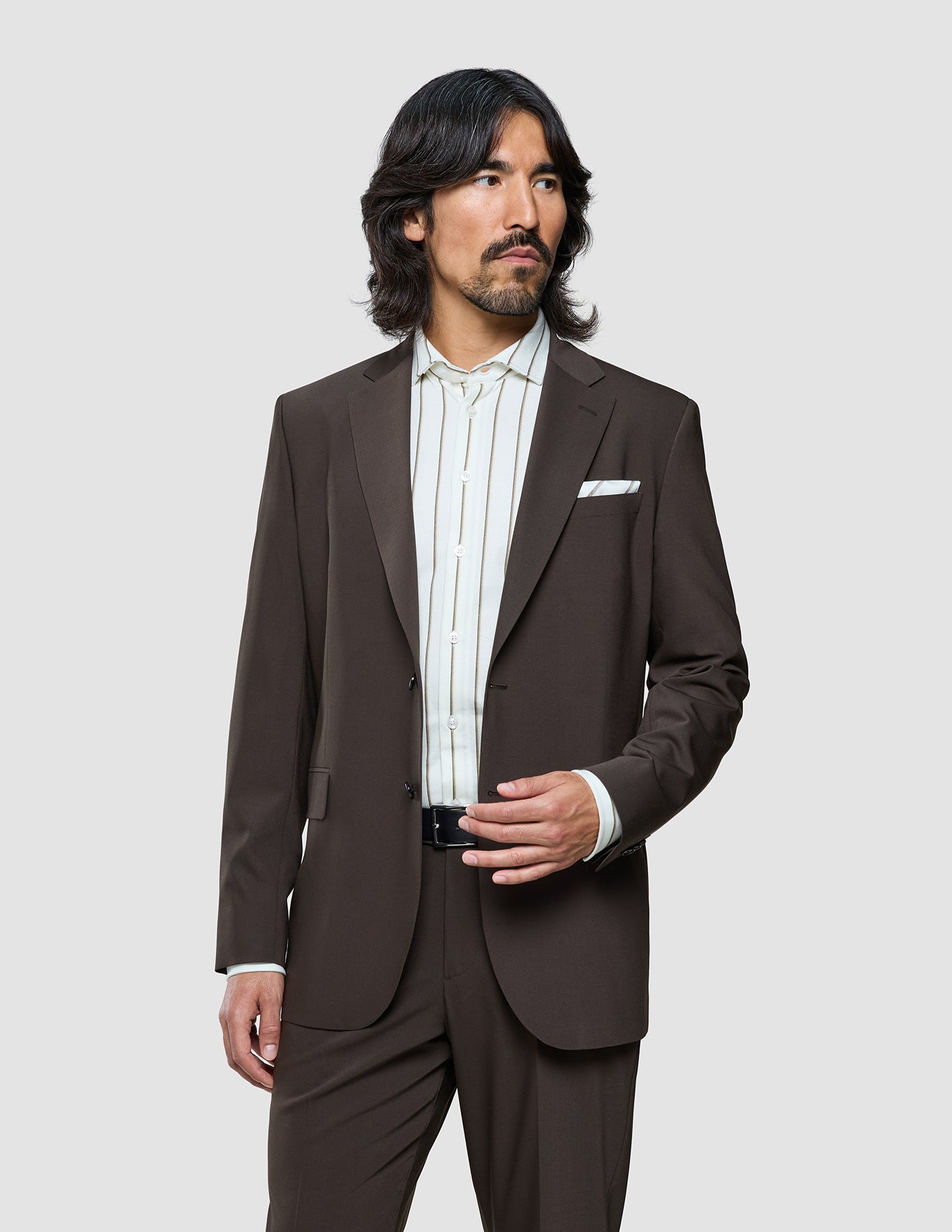 Tech Wool Suit Cocoa Brown