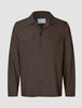 Tech Wool Overshirt Cocoa Brown