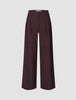 Women Serene Pants Wide Berry Pinstripe in a high-waisted, wide-leg design with a Scandinavian aesthetic.